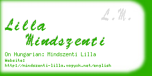 lilla mindszenti business card